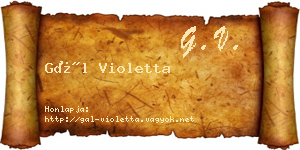 Gál Violetta névjegykártya